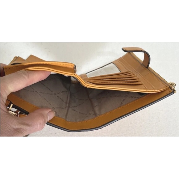 New Michael Kors Jet Set Travel Double Zip Wristlet Wallet Honeycomb Multi - Picture 4 of 7